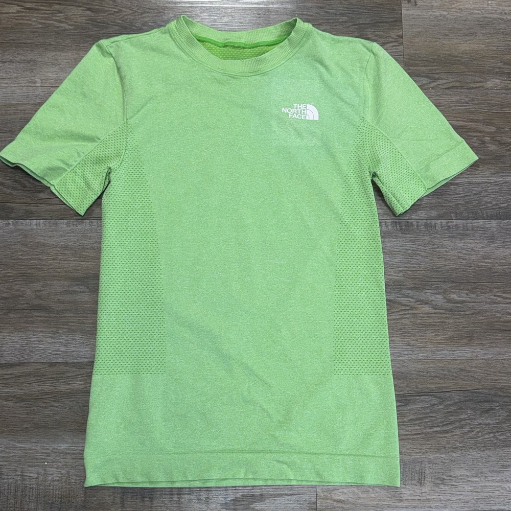The North Face Bright Green Short-Sleeve Athletic Shirt Boys Youth Small